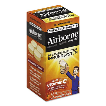 Airborne® Immune Support Chewable Tablets, 32 Tablets Per Box freeshipping - TVN Wholesale